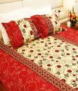 Bombay Dyeing-La Rosa 100% Cotton Bed Sheet with 2 Pillow Covers