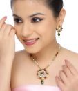 Kshitij Attractive Emerald Necklace Set