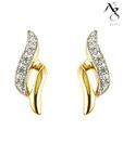 Ag Real Diamond Eight Stones Fancy Shape Earrings
