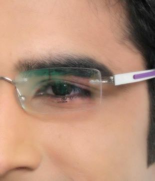 Zod Rimless Purple Optical Frame