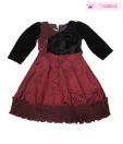 Isabelle Maroon & Black Party Frock For Kids