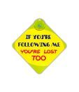 HitPlay Funny Following Me Bumper Sticker