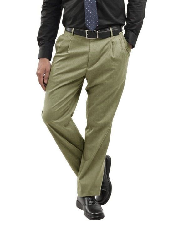 Peter England Khaki Smart Fit Trouser