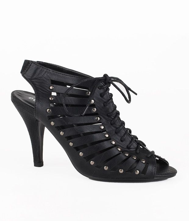 pencil high heels black