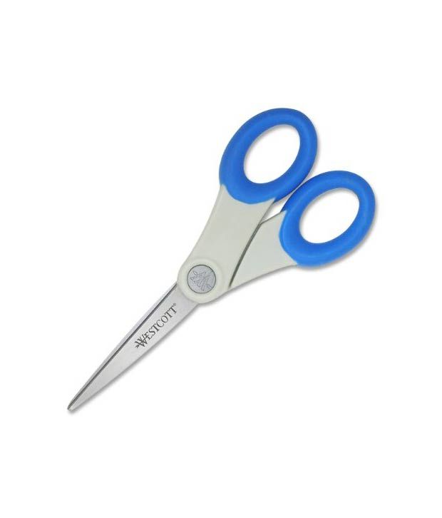 Westcott Soft Handle Scissors With Microban Protection Blue 7