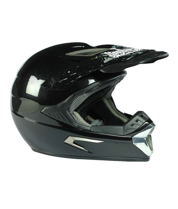 Steelbird - Full Face Motocross Helmet - SB-32 (Motocross Black) [Size : 60cms]: Buy Steelbird 