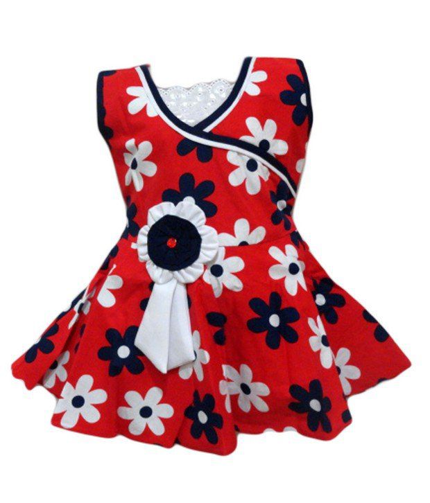 Preety Girl Cute And Stylish Red Frock For Kids Buy Preety Girl Cute