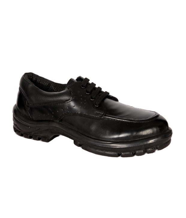 Tuskar Gold Black Formal Safety Shoe with Air Passing Holes & Steel Toe