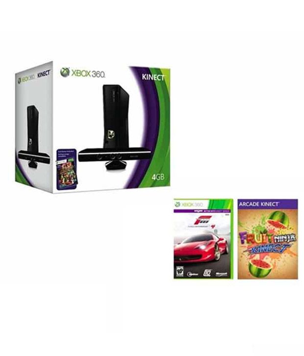 Buy Microsoft Xbox 360 4gb Kinect Bundle With 3 Free Games Online At Best Price In India 7332