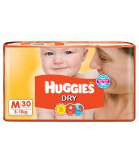 Huggies Dry Diaper-M Size (Medium) -30 Pcs