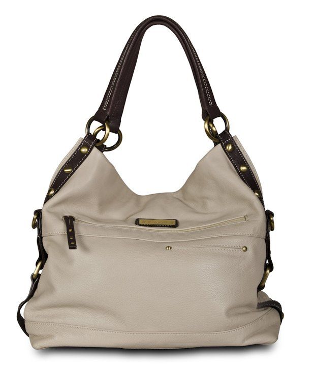 beige studded bag