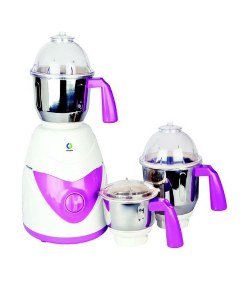 For 2254/-(51% Off) Crompton Taura-CG-TD71 750 W Mixer Grinder (White & Purple/3 Jar) (after cb) at Paytm
