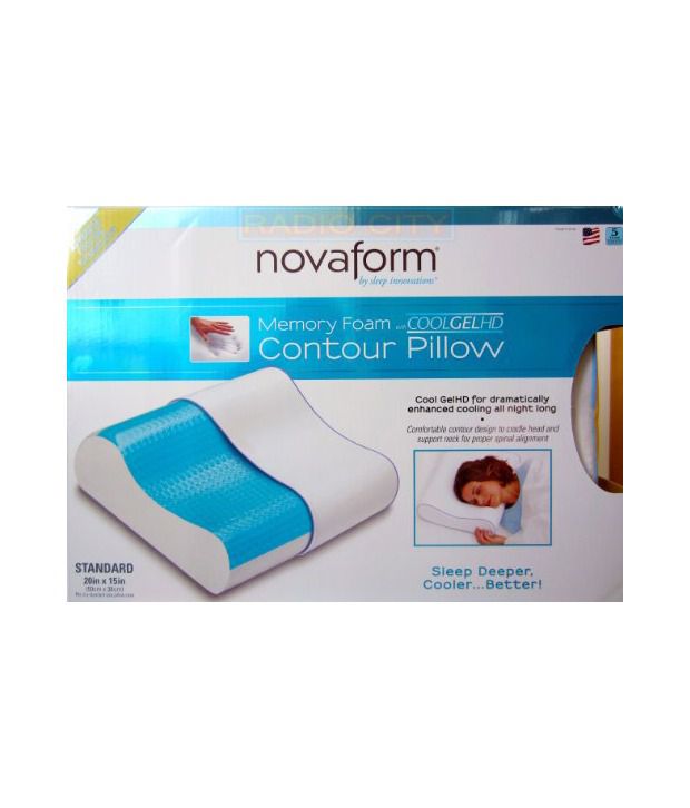 Novaform Memory Foam Contour Pillow With Cool Gel Hd Technology Buy Novaform Memory Foam