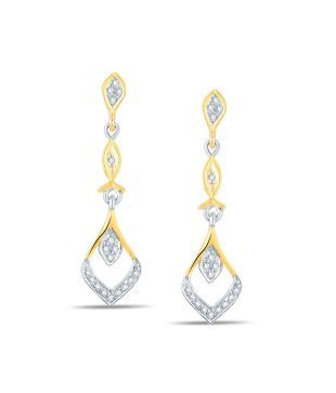 Jashn The Americana Drop Earrings In Sterling Silver With Swarovski Diamond