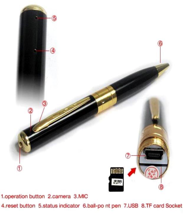 M Supervision High Quality Spy Pen With 4gb Memory Card And Ganesha Key