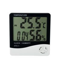 Gadget Hero's Digital Hygrometer Thermometer Humidity Meter With Clock Large LCD Display