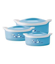 Milton Marvel Light Blue & White Casserole Set - 3 Pcs