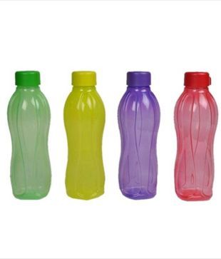 Tupperware Aquasafe Water Bottles (500 Ml) - Set Of 4 Water Bottles / Fridge Bottles