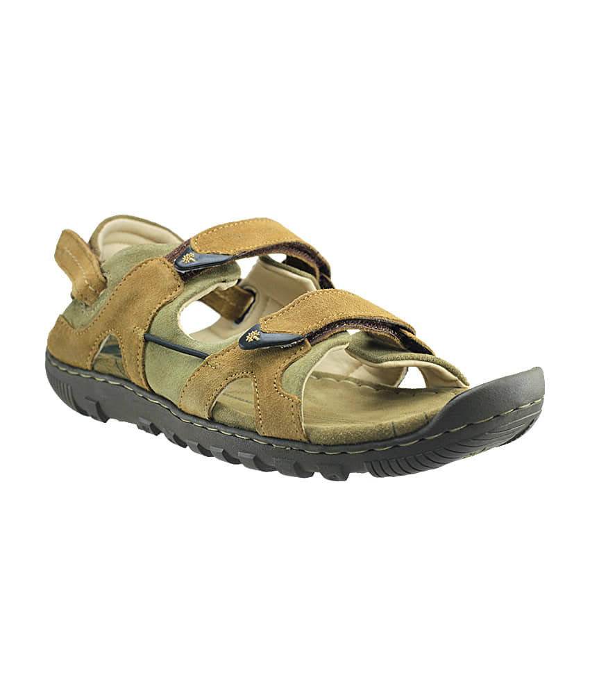 woodland brown floater sandals