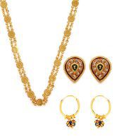 Combo of 3 Gold Plated Ethnic Jewellery by GoldNera