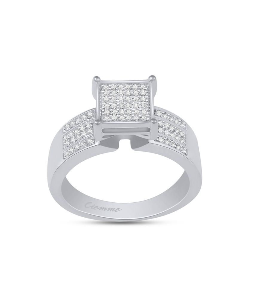 square shaped diamond ring