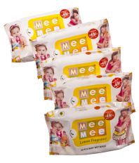 Mee Mee Baby Wipes-Lemon Fragrance-30 Pieces-Set of 5