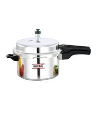Moksh Silver Aluminium 5 Ltrs Pressure Cooker With Induction Base (1 Pc)