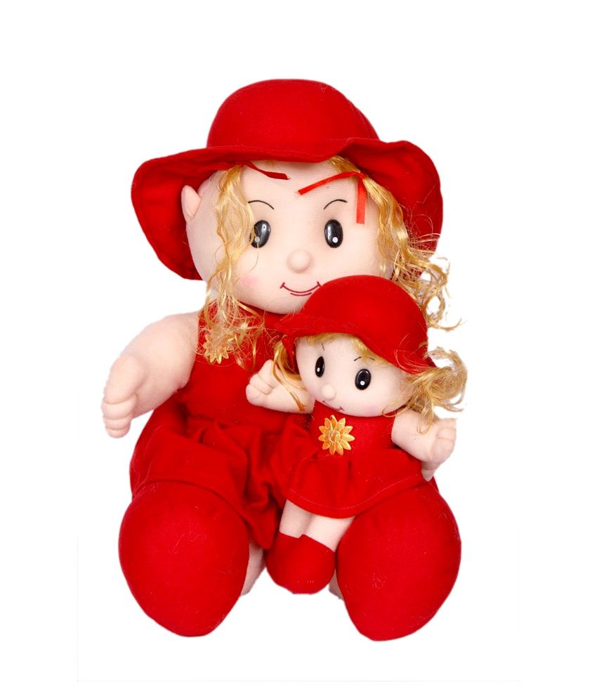 E Soft Red Baby Doll with Baby(45cm) Buy E Soft Red Baby Doll with