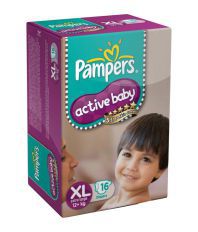 Pampers Active Baby 5 star skin comfort-Size XL (Xtra Large...