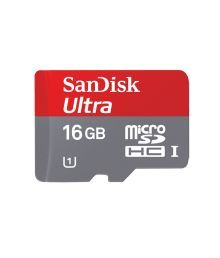 SanDisk Ultra microSDHC UHS-I Card, 16GB, CLASS 10+ SD Adaptor