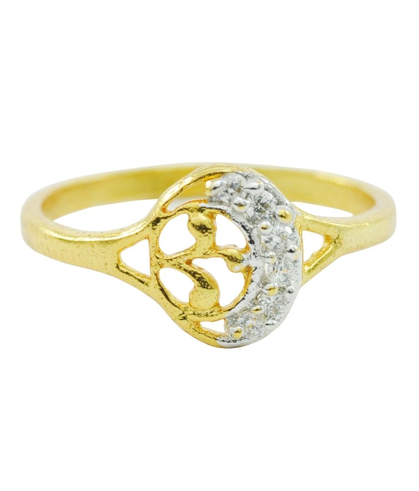 Aakshi" Phulaon Ki Bahar" CZ Diamond Plated Gold Ring: Buy ...