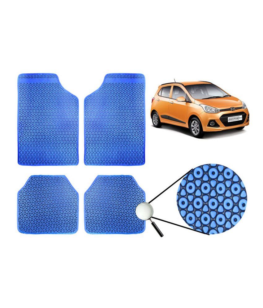 Vheelocityin Bead Blue Car Foot Mat For Hyundai Grand I10 Buy