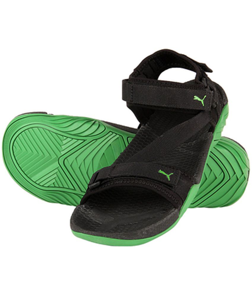 puma green flip flops