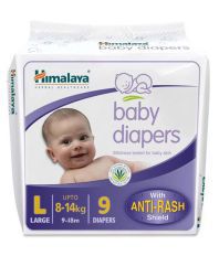 Himalaya Baby Diapers Large 9 Pads (Pack Of -2)