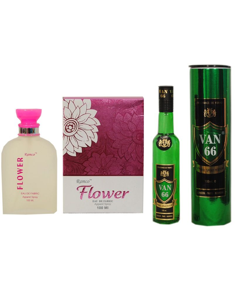 Flower Eau De Fabric Apparel Perfume 100 ml + van 66 perfume 100 ml