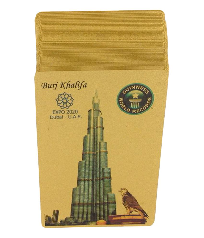 Playing Cards Dubai Exclusive Gold Plated Buy 1 Get 1 Buy Playing