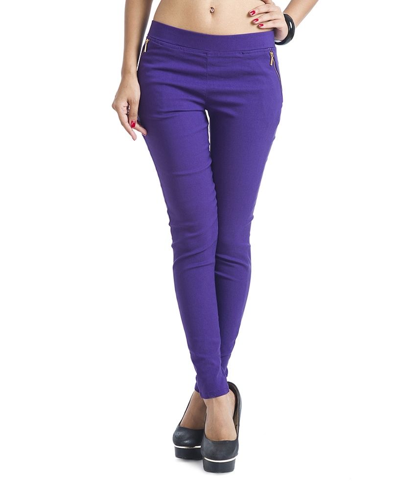 purple jeggings