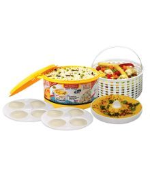 Ruchi Houseware Plastic Microwave Multi Cooker (4 Pieces)