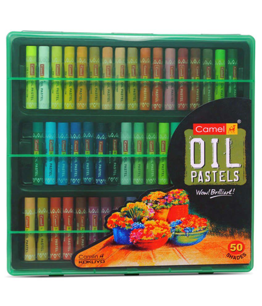 Camlin Oil Pastel Reusable Plastic Pack 50 Shades: Buy Online at Best