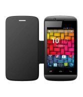 Videocon A23F 512Mb Android Phone Black With Flip Cover