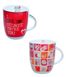 Clay Craft  Special 250 Ml Wonderful Love Printed Mug - 2 Piece