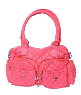 Trendie Pink Designer Zipped Shoulder Bag
