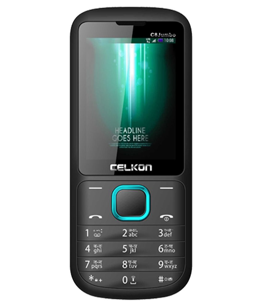 Celkon C8 Jumbo Multi Sim Mobile Phone Black And Blue Price in India
