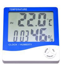 Mcp Digital Room Thermometer With Humidity Indicator And Clock