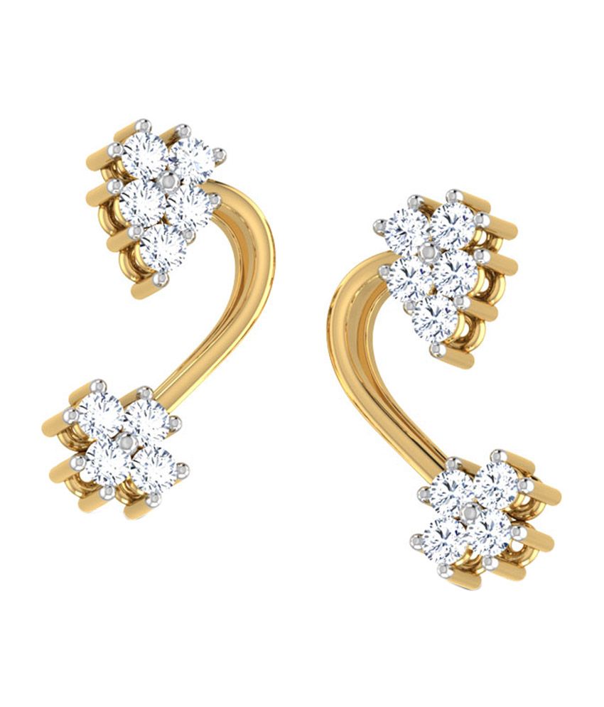 Caratlane Alluring Gold Stud Earrings Buy Caratlane Alluring Gold Stud