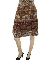 India Trendz Brown Printed Cotton Wrap Skirt