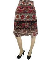 India Trendz Multicolour Printed Cotton Wrap Skirt