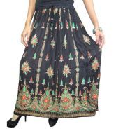 India Trendzs Black Rayon Skirt