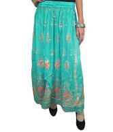 India Trendzs Blue Rayon Skirt