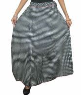 India Trendz Black Printed Cotton Long Skirt